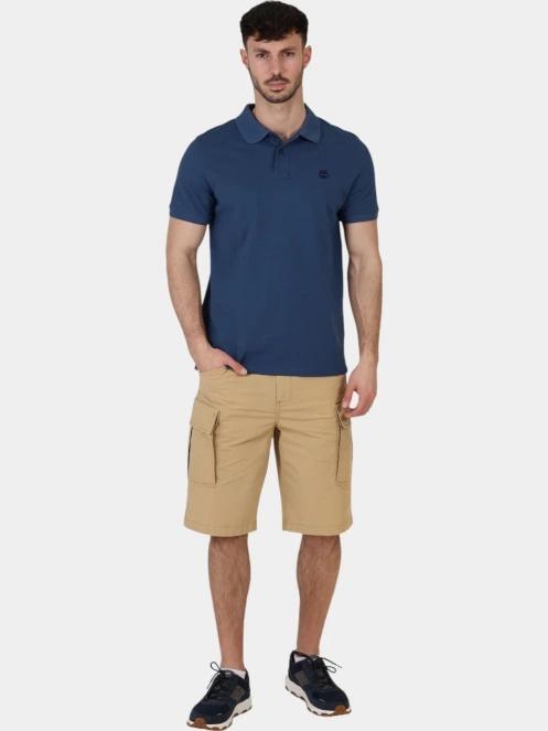 Timberland Pique Short Sleeve Polo férfi galléros póló sötétkék színben 6