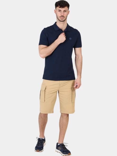 Timberland Pique Short Sleeve Polo férfi galléros póló sötétkék színben 6