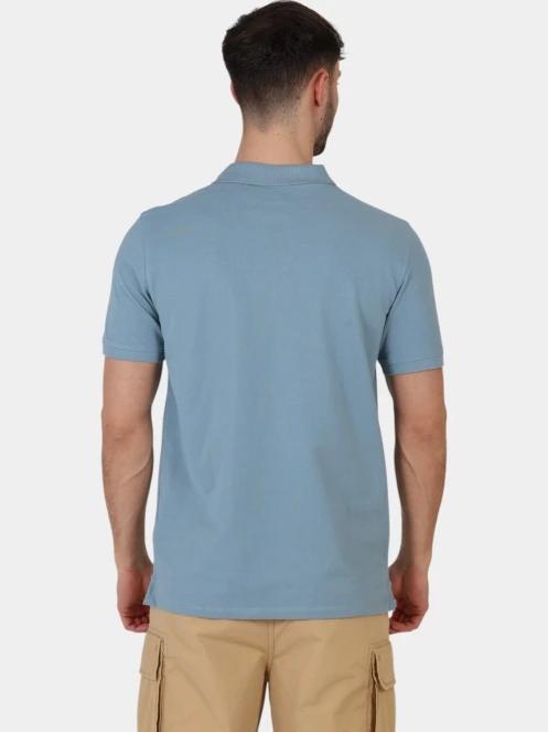 Timberland Pique Short Sleeve Polo férfi galléros póló kék színben 4