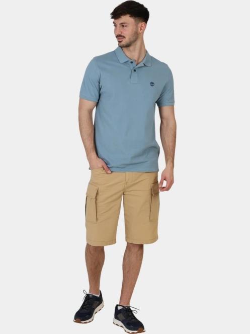 Timberland Pique Short Sleeve Polo férfi galléros póló kék színben 6