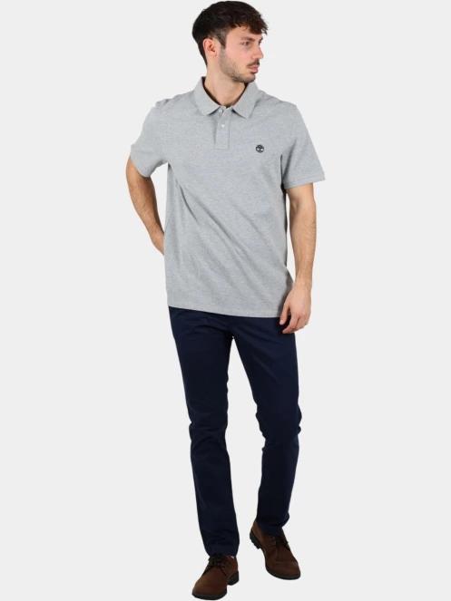 Timberland Pique Short Sleeve Polo férfi galléros póló szürke színben 5