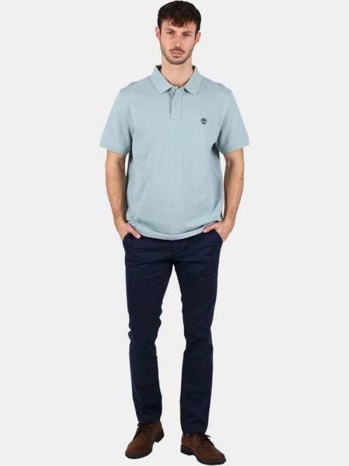 Timberland Pique Short Sleeve Polo férfi galléros póló szürke színben 5