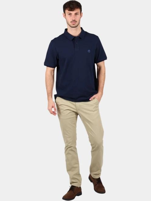 Timberland Pique Short Sleeve Polo férfi galléros póló sötétkék színben 5