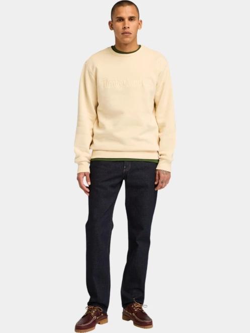 Timberland Crew Neck férfi pulóver homok színben 4