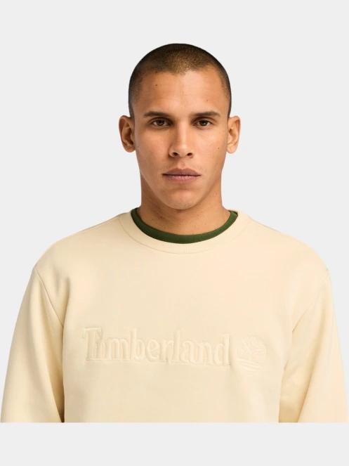 Timberland Crew Neck férfi pulóver homok színben 5