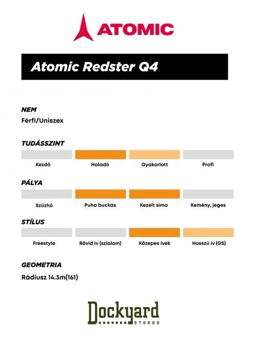 Atomic Redster Q4 + M 10 Gw síléc szürke színben 12
