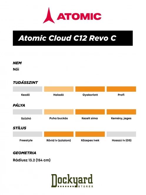 Atomic Cloud C12 Revoshock C + M 10 Gw női síléc fekete színben 13