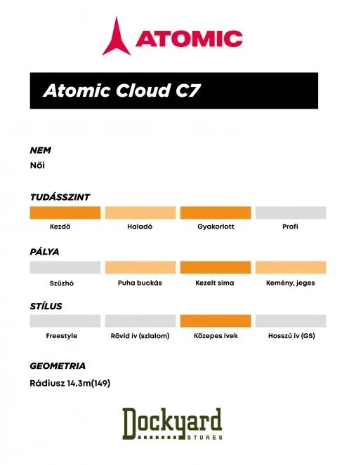 Atomic Cloud C7 White + M 10 Gw női síléc fehér színben 12