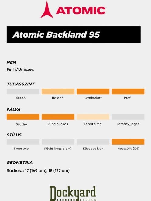 Atomic Backland 95 + Shift 13 férfi síléc oliva színben 6