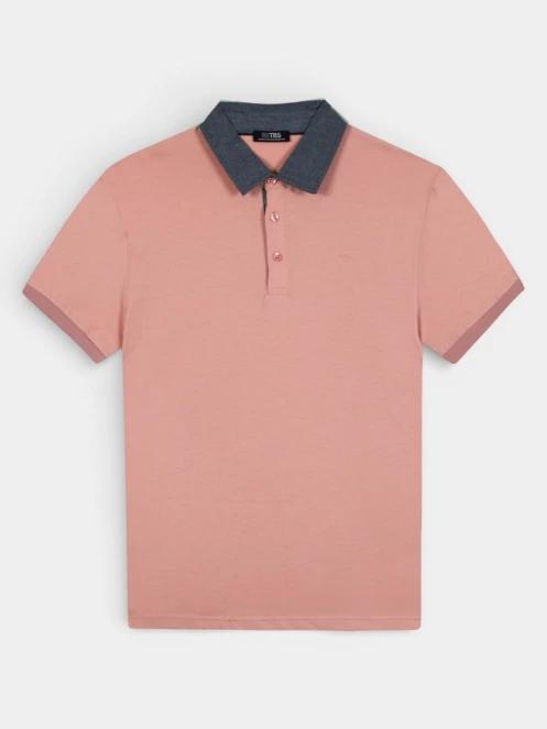 TBS Arsonpol férfi galléros póló rózsaszín színben 2