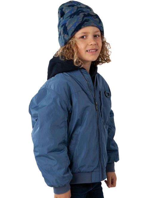 Barts Jeremiah Beanie kötött sapka sötétkék színben 3
