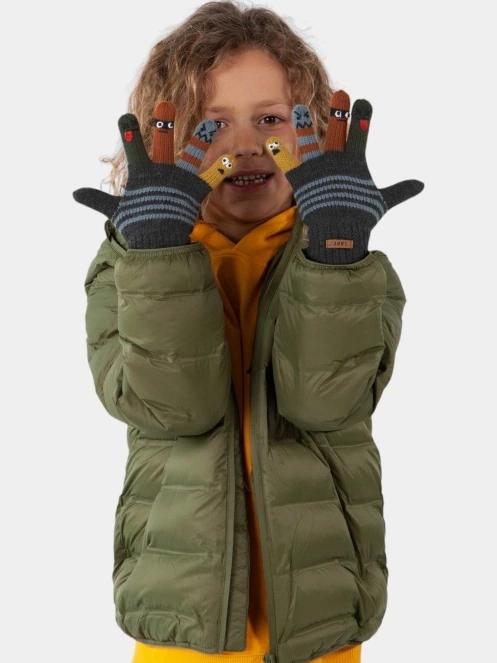 Barts Puppeteer Gloves kesztyű szürke színben 3