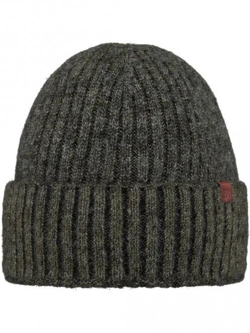 Barts Wyon Beanie férfi kötött sapka oliva színben 2