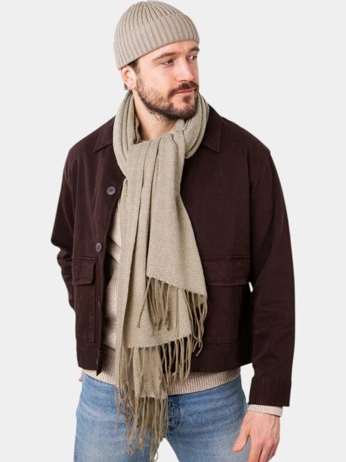 Barts Soho Scarf férfi sál barna színben 4