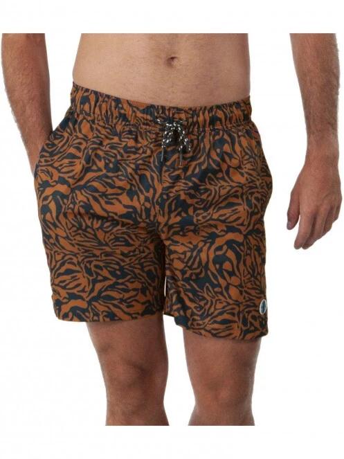 Barts Flores Shorts férfi fürdőnadrág barna színben 2