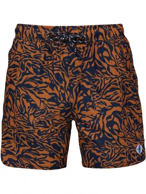 Barts Flores Shorts férfi fürdőnadrág barna színben 4