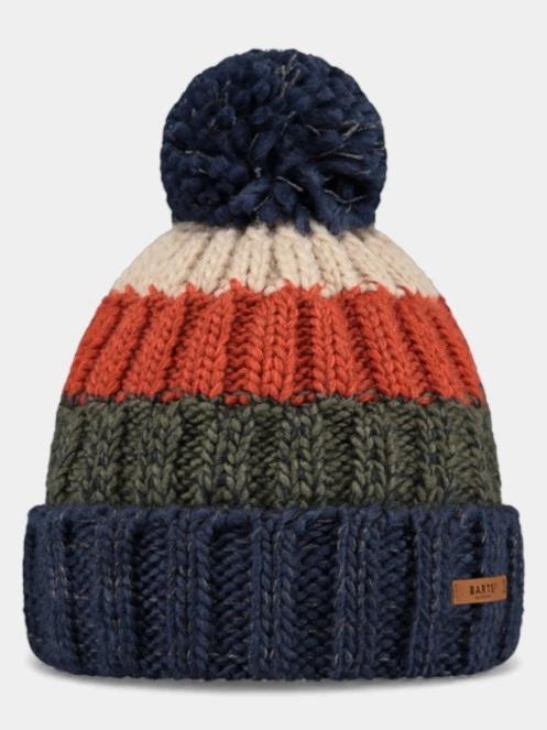 Barts Wilhelm Beanie férfi bojtos sapka sötétkék színben 2