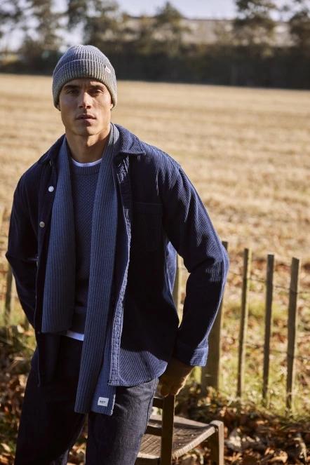 Barts Wilbert Scarf férfi sál kék színben 5