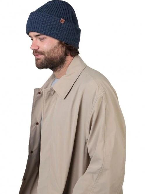 Barts Derval Beanie férfi kötött sapka sötétkék színben 3