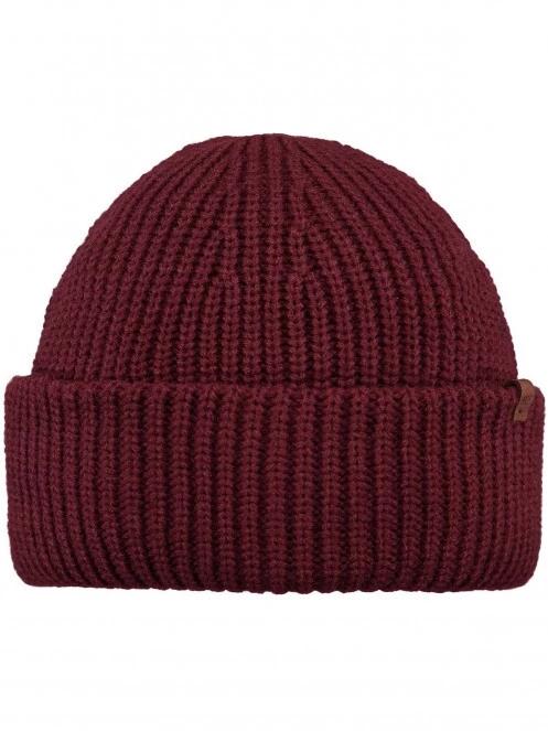 Barts Derval Beanie férfi kötött sapka piros színben 2