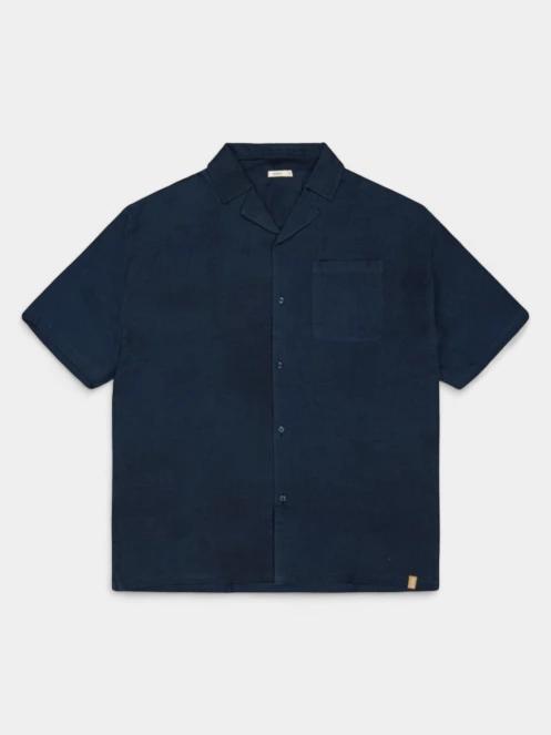 Barts Cayrlos Shirt férfi rövid ujjú ing sötétkék színben 3