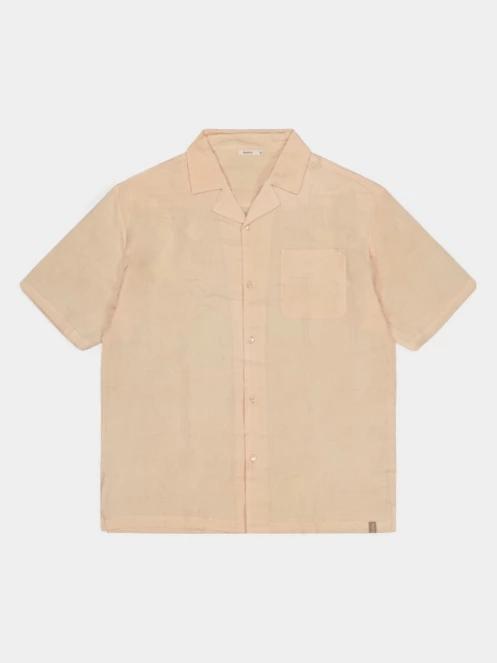 Barts Cayrlos Shirt férfi rövid ujjú ing homok színben 4
