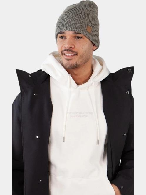 Barts Olafs Beanie férfi sapka szürke színben 4