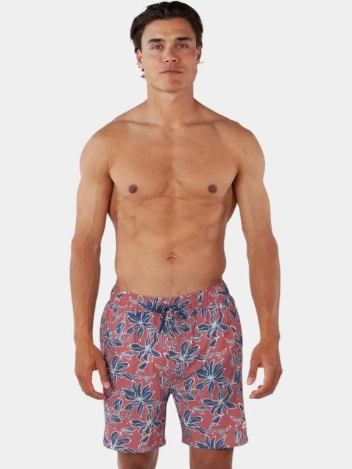 Barts Pego Shorts férfi fürdőnadrág piros színben 2
