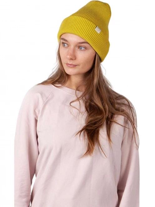 Barts Kinabalu Beanie kötött sapka sárga színben 3
