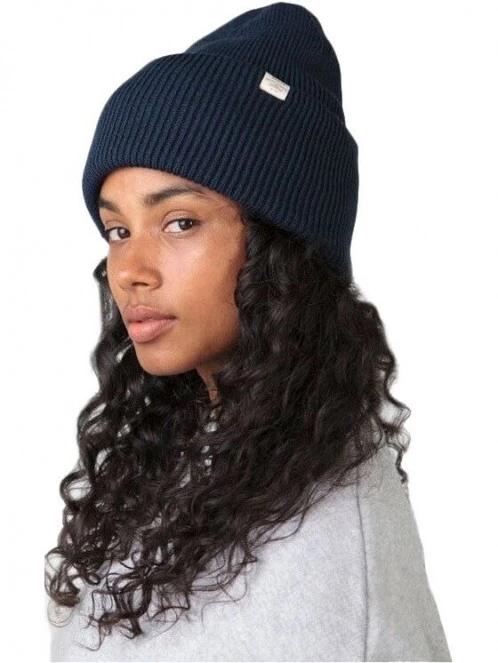 Barts Haveno Beanie kötött sapka sötétkék színben 3