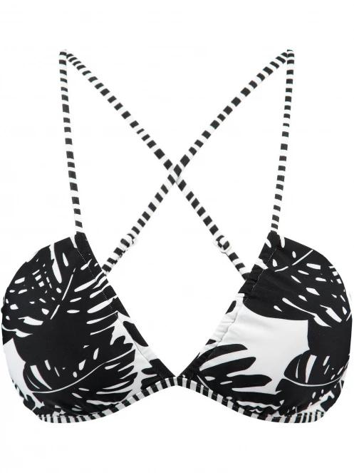 Barts Banksia Plunge Cross Back női bikini felső fekete színben 7