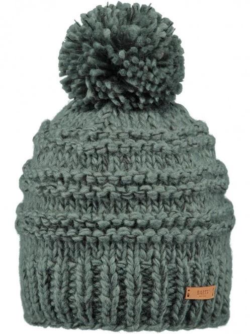 Barts Jasmin Beanie női bojtos sapka zöld színben 2