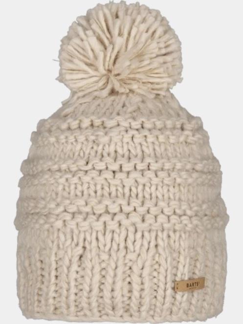 Barts Jasmin Beanie női bojtos sapka homok színben 2