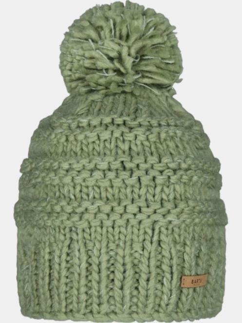 Barts Jasmin Beanie női bojtos sapka zöld színben 2