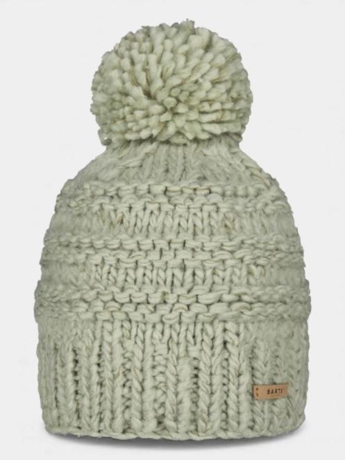 Barts Jasmin Beanie női bojtos sapka oliva színben 2