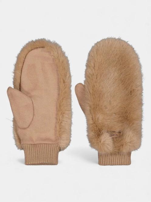 Barts Fur Mitts női kesztyű barna színben 2