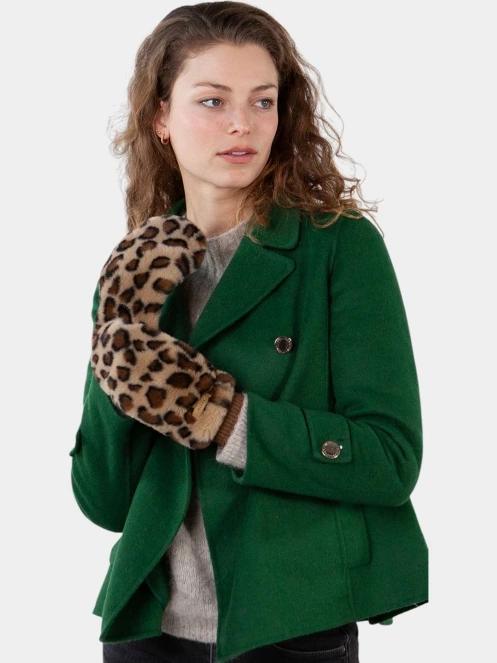 Barts Fur Mitts női kesztyű barna színben 4