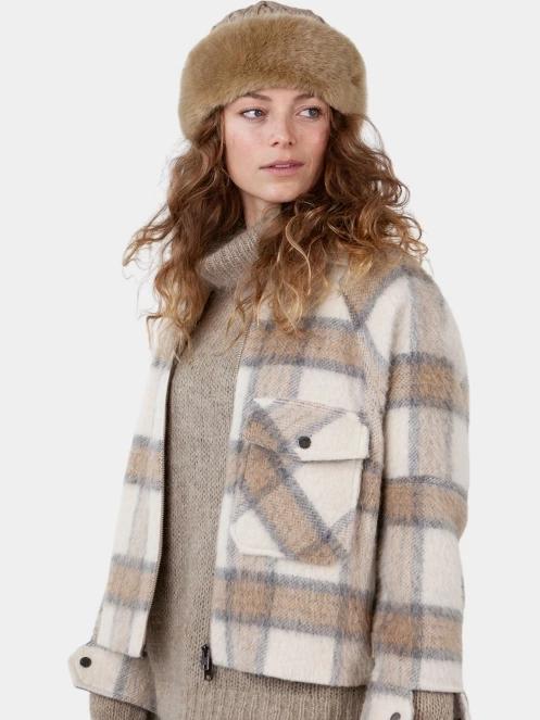 Barts Fur Cable Bandhat női fejpánt barna színben 4