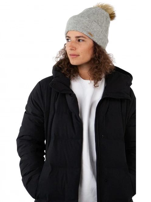 Barts Civana Beanie női bojtos sapka szürke színben 4