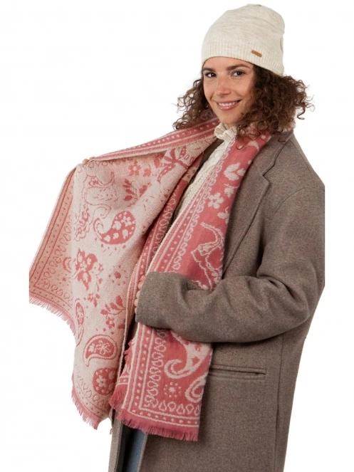 Barts Naruska Scarf női sál rózsaszín színben 4