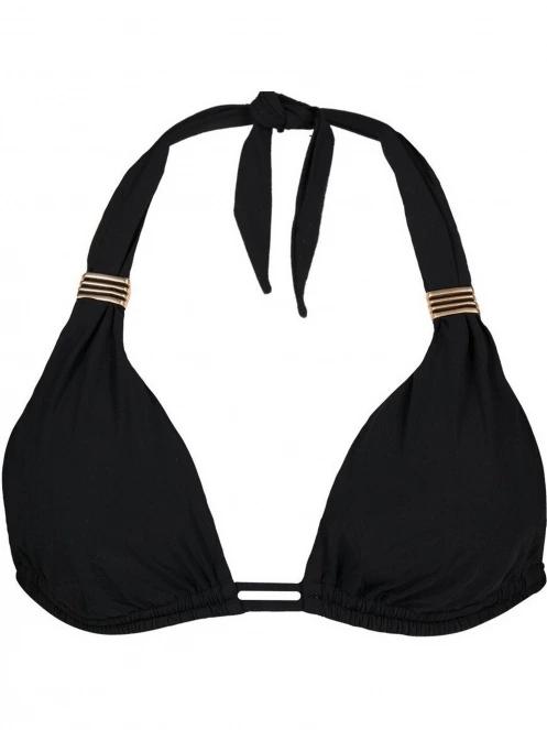 Barts Solid Halter Triangle női bikini felső fekete színben 4