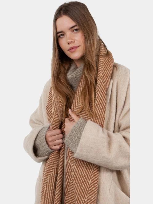 Barts Josephyne Scarf női sál barna színben 4