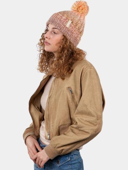 Barts Catbird Beanie női bojtos sapka narancssárga színben 4