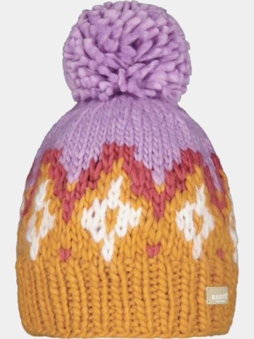 Barts Curley Beanie női bojtos sapka narancssárga színben 2