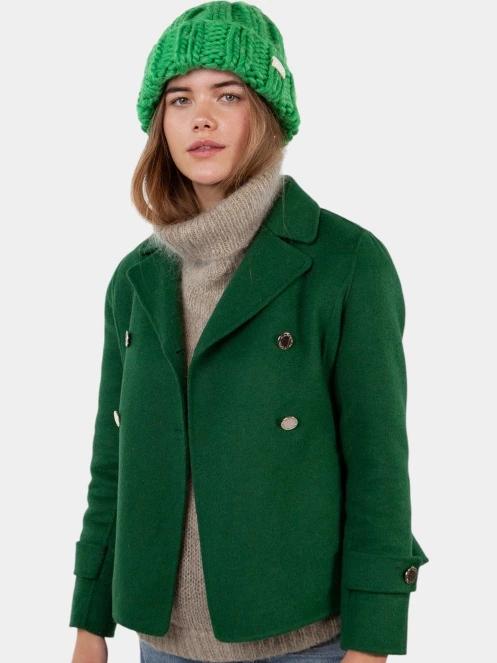 Barts Hermitta Beanie női kötött sapka zöld színben 4