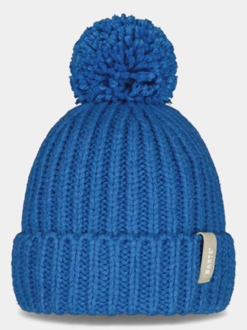 Barts Joansy Beanie női bojtos sapka kék színben 2