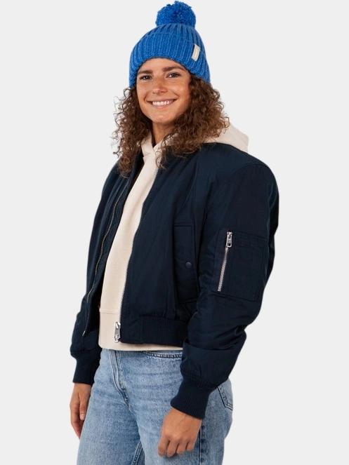 Barts Joansy Beanie női bojtos sapka kék színben 4