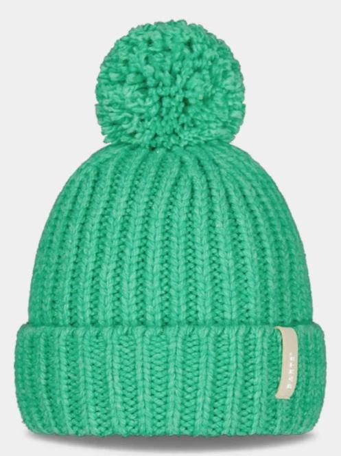 Barts Joansy Beanie női bojtos sapka zöld színben 2