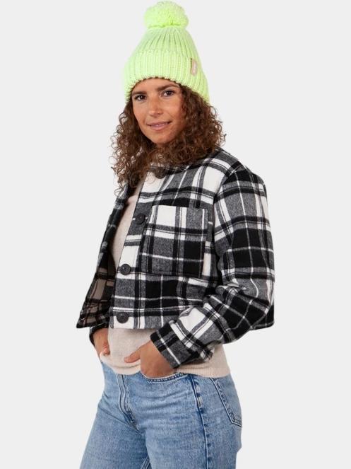 Barts Joansy Beanie női bojtos sapka zöld színben 4