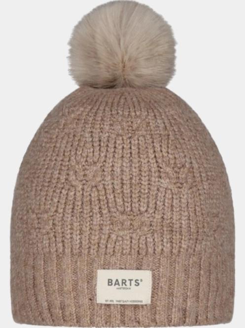 Barts Macawa Beanie női bojtos sapka barna színben 2